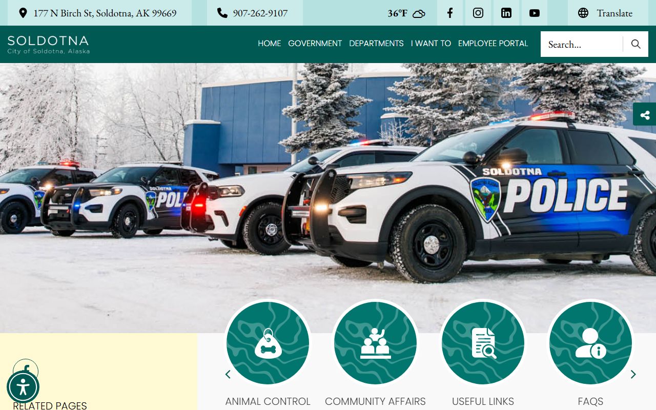 Kalifornsky Residents Directory view of the Soldotna Police Department
