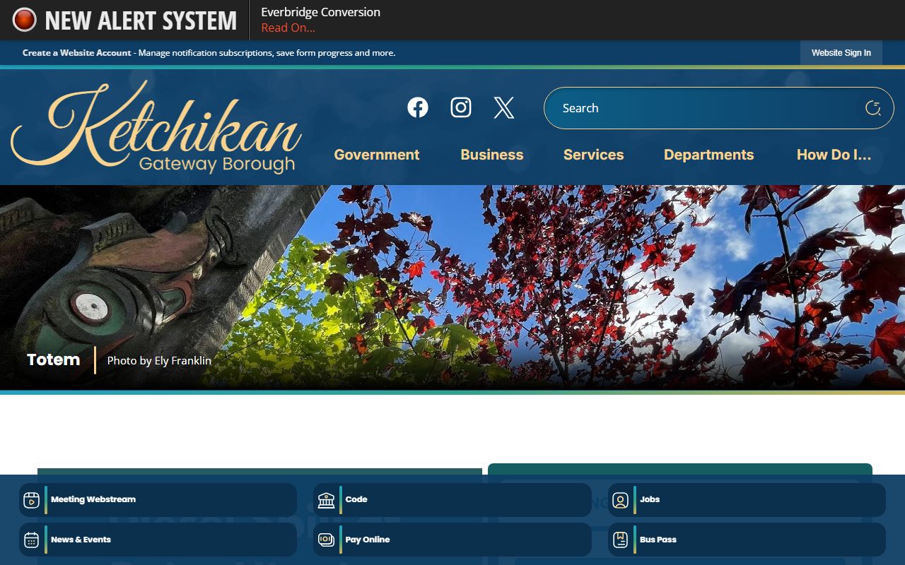 Ketchikan Gateway Borough Residents Directory view of the Ketchikan Gateway Borough homepage