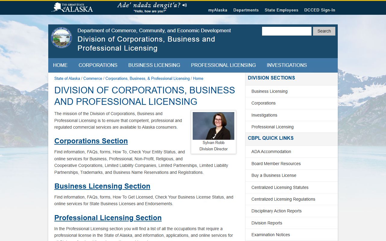 Alaska Residents Directory Alaska commerce CBPL page