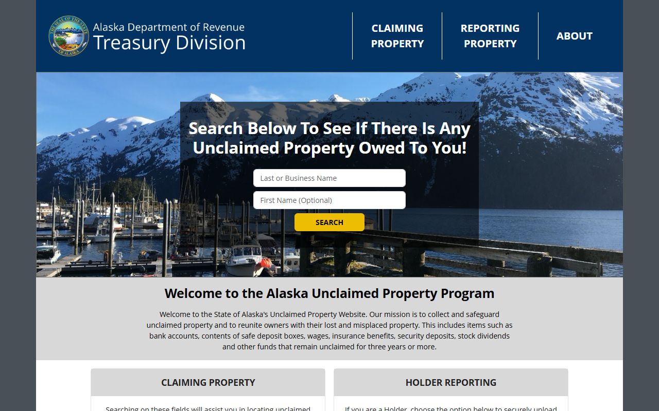 Alaska Residents Directory Alaska unclaimed property search